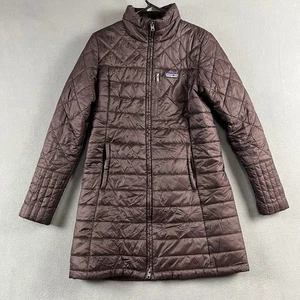 Patagonia Jacke Damen Medium lila Radalie Parka Puffer durchgehender Reißverschluss isoliert - Bild 1 von 8