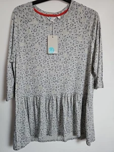 Boden Star Arrow Blouse Grey Oversized Top Size M - Picture 1 of 6