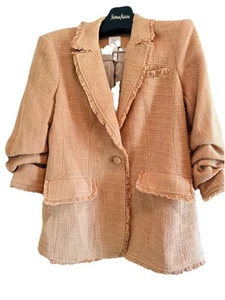 Cinq A Sept NWT Boucle Khloe Lined Women Blazer, Size 8, Sahara - Picture 1 of 7