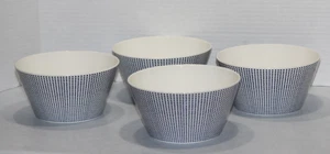 4 Royal Doulton London Pacific Blue Dots Cereal Soup Bowl 6” Porcelain - Picture 1 of 4