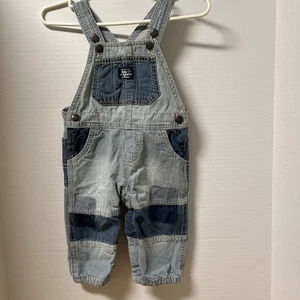 Vintage OshKosh B’Gosh Denim blau gestreifte Latzhose 6 Monate - Bild 1 von 3