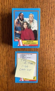 1983 Topps The A-Team TV Show Trading 66 Card Set (No Stickers) - Picture 1 of 1