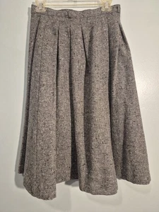 Vintage New Expressions Gray Tweed Like Full Pleated Skirt Women's Sz 13/14... - Picture 1 of 5