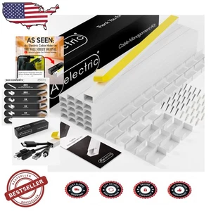 Einfache Installation 315" Kabellaufbahn - weißes Kabelabdeckungsset, selbstklebend & langlebig - Bild 1 von 11