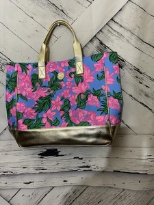 New Lilly Pulitzer Art Tote Safari Sunset in Cerise Pink.. New Without Tags - Bild 1 von 8