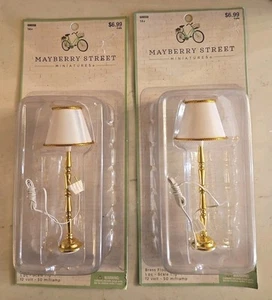 New-"2" Miniature Brass Floor Lamps- Mayberry Street Miniatures - Picture 1 of 3