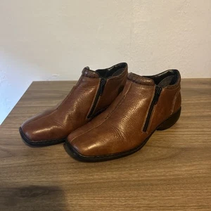 Rieker Ankle Boots Shoes Women's Size EU 36/ UK 3.5/Brown/Zip Up - Picture 1 of 9