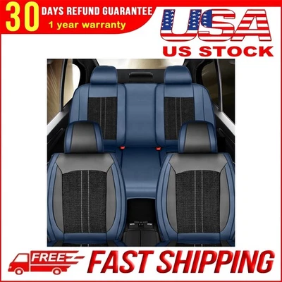 5-Seats Car Seat For Toyota Camry Leather Cushion Front+Rear Protectors NEW - Изображение 1 из 4