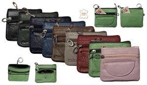 Estuche para llaves 1 anillo cuero auténtico estuche para llaves 10 colores - Imagen 1 de 27