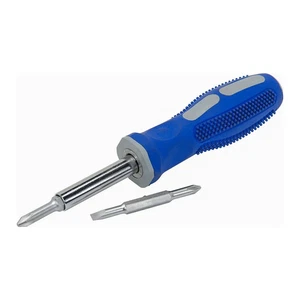 4 in 1 Pittsburgh Screwdriver combination with 4 driver bits & Soft Grip Handle - Picture 1 of 3