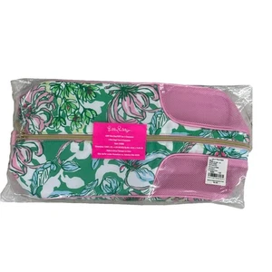 Neu mit Etikett Lilly Pulitzer Schuhbeutel Spearmint Blossom Views GWP NEU - Bild 1 von 4