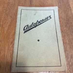 Autopower Instruction Manual 1943 Power Generators for Auto, Water, Wind Plants - Picture 1 of 10