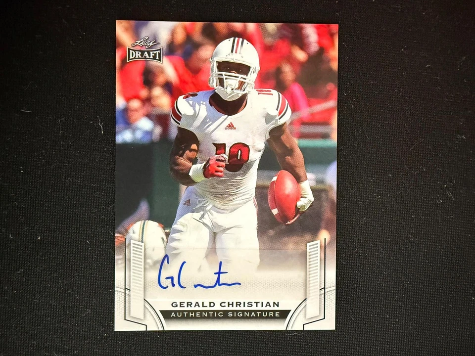 Gerald Christian 2015 Leaf Draft Autograph Auto Rookie RC Louisville D14 - Image 1 of 1