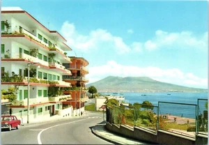 Mt. Vesuvius from Manzoni Street, Naples, Italy Postcard - Picture 1 of 2