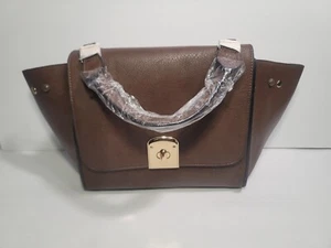 Women's Brown Flap Crossbody/Hand Purse Large Unbranded Removable Strap  - Picture 1 of 12