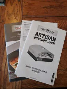 Camp Chef Artisan Outdoor Pizza Oven PZ30 Cooking Guide & Instruction Booklets - Picture 1 of 7
