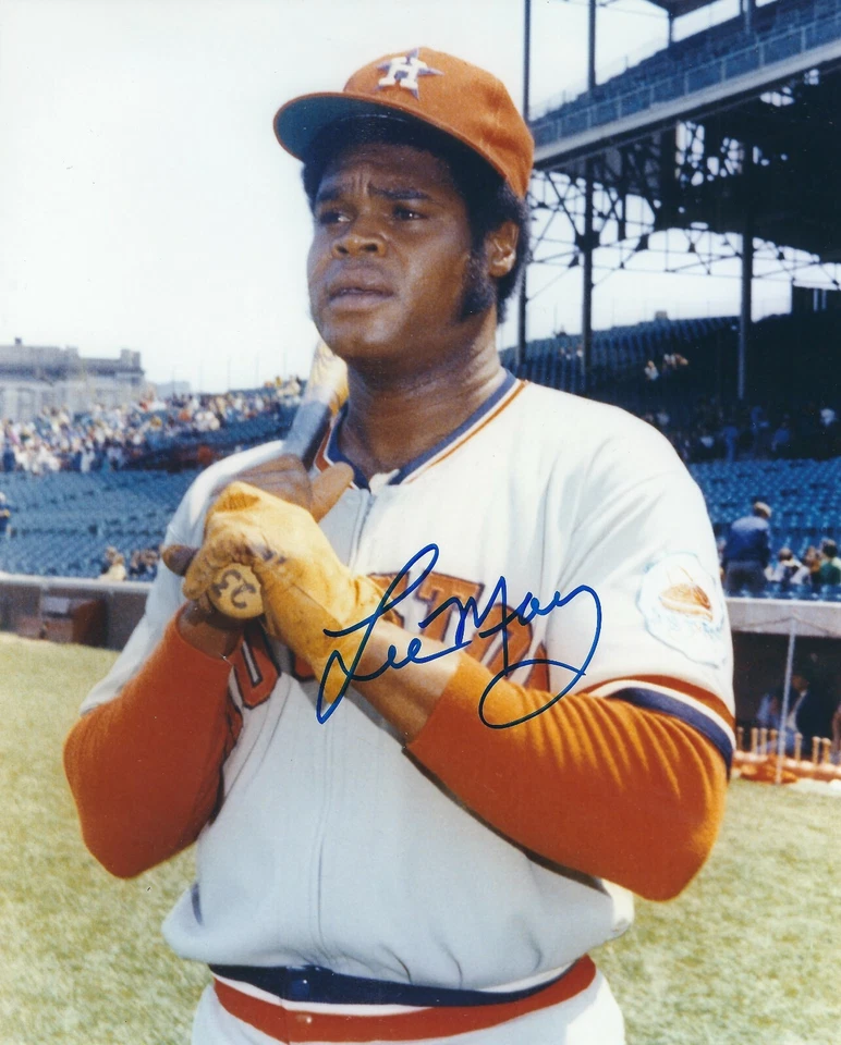 Signed  8x10 LEE MAY Houston Astros Autographed photo - COA  - Image 1 of 1