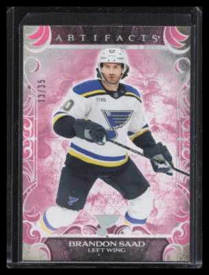 2024-25 Upper Deck Artifacts #6 Brandon Saad Pink #/35 - Image 1 of 2