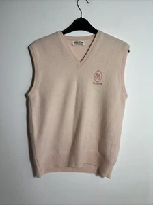 Vintage Peter Scott Sweater Vest Lambswool Made In Scotland Size Small Pink - Picture 1 of 4