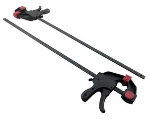 4er Set - 24" Spezialeinsätze Stabklemme 2,5" Ausladung Tiefe Nylon Griff mit Auslöser - Bild 1 von 6