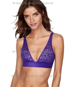 Reggiseno bralette Victoria's Secret sexy viola leopoard pizzo piccolo nuovo con etichetta - Foto 1 di 2