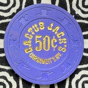 (1) Cactus Jack's 50c $0.50 Carson City, Nevada Gaming Poker Casino Chip V615 - Bild 1 von 4