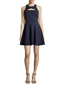 Vestido para mujer Cushnie et Ochs azul Valentina línea A talla 0 1.395 azul marino - Imagen 1 de 11