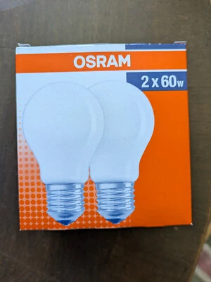 2 x Osram Glühlampe - Glühbirne - 60W Classic A, matt, dimmbar - Bild 1 von 4