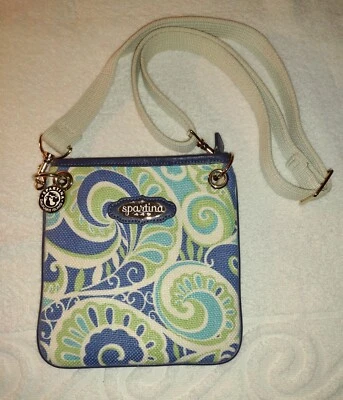 Bandolera pequeña Spartina 449 Daufuskie Island lino y cuero  Foto 1 de 4