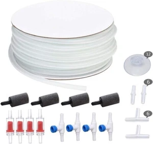 Aquarium Luftpumpe Zubehör Set, 25 Meter Airline Schlauch klar & 36 Teile - Bild 1 von 7