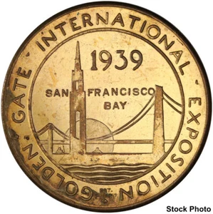 1939-1990 Golden Gate International Expo Treasure Island Token - Light Circ. - Imagen 1 de 2