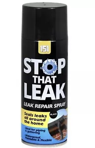 151 Stop that leak repair spray black seals leaks all around the home - Picture 1 of 1