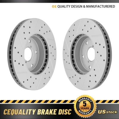 Juego de rotores de freno delanteros perforados de 2,5 L para Subaru Legacy 2015 2016 2017 2018 2019 Foto 1 de 4