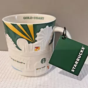 Starbucks Green & White Relief GOLD COAST Australia Series Collection 2016 NEW - Picture 1 of 24