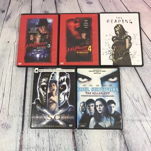 5 DVD Horror Movie Lot N8 - Reaping Jason X Soul Survivors Nightmare Elm St 3 4 - Picture 1 of 3
