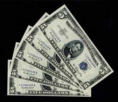 1Pcs ⭐️$5 1953 Blue Seal Silver Certificate STAR GEM UNC Free Shipping (B144) - Image 1 of 2