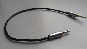 1Ft Stereo 3.5mm Male hifi Audio Aux Cable Sennheiser Gold Plug Japan Made - Picture 1 of 3