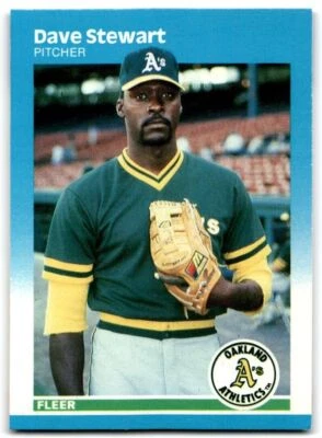 1987 Fleer Dave Stewart Oakland Athletics #406 - Image 1 of 2