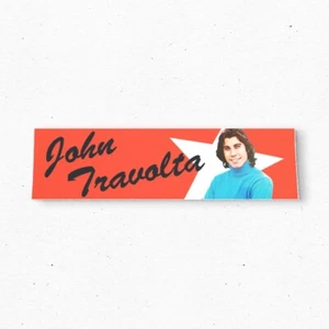 Pegatina parachoques John Travolta - Promoción de película para televisión estilo vintage - Calcomanía de vinilo década de 1970 - Imagen 1 de 4