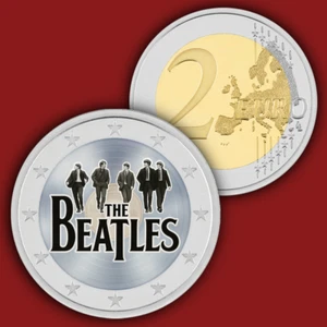 2 Euro Farbmünze BEATLES UNC Farbmünze - Bild 1 von 1