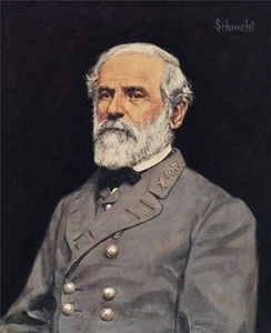 Robert E. Lee de Bradley Schmehl Guerra Civil Batalla Arte Militar 9x12 Impresión en papel - Imagen 1 de 1