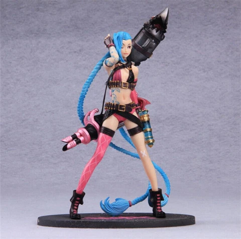 LOL League of Legends Jinx Figure Model PVC Statue New 24CM No Boxed Collection Cover