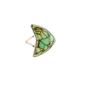 Genuine Australian Opal Statement Ring in s925 Size 10 - Picture 1 of 7