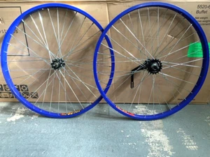 Weinmann BLUE BICYCLE WHEELSET 26" X 1.75 front & rear COASTER 12G SPOKES BIKES - Picture 1 of 7