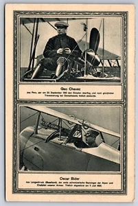 Jorge Chávez & Oscar Bider Aviators International Flugmeeting Zurich 1922 PC - Imagen 1 de 2
