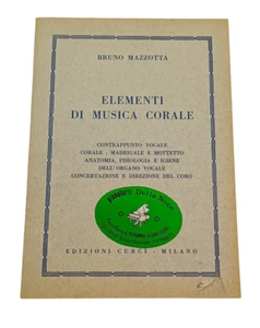 Elementi di Musica Corale Bruno Mazzotta Metodo Teoria Voce Coro Direzione - Imagen 1 de 10