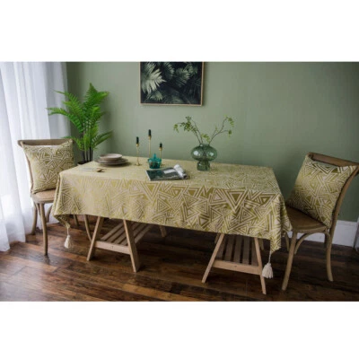 Rectangle Tablecloth Polyester Dining Room Dinner Table Cloth Covers Wedding - Image 1 of 4