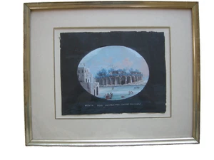 Anfiteatro vicino Pozzuoli Orig. Gouache ca. 1860 Neapel Napoli Italia - Picture 1 of 6