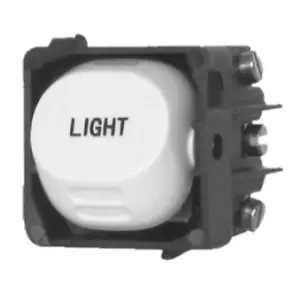 Vynco Light Switch Mech Mechanism 16A Amp Fluorescent 250V Black -Printed LIGHT - Bild 1 von 3