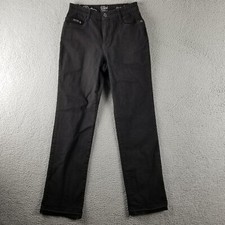 FDJ French Dressing Jeans Womens 2P Petite 2 Black Peggy Bootcut Denim 26X29
